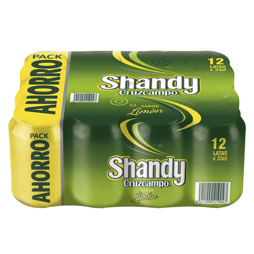 CRUZCAMPO SHANDY Cervezas sabor limón  pack 12 usds. x 33 cl.