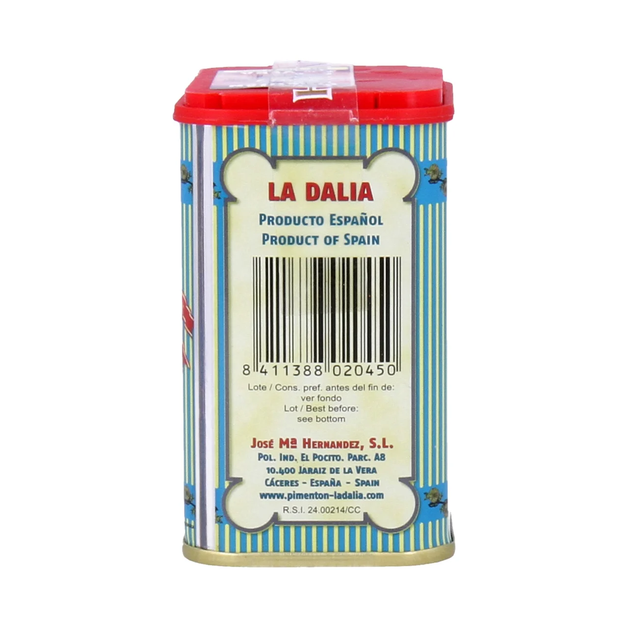 Pimentón picante con DOP La Vera lata de 70 g.