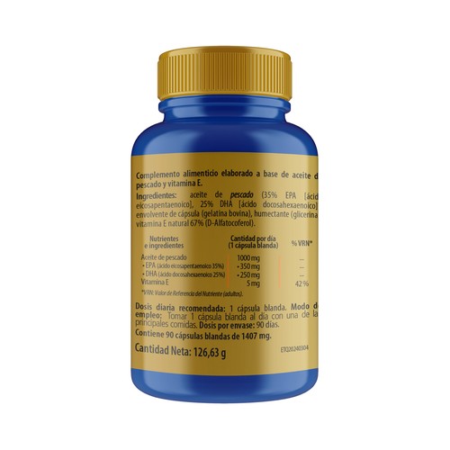SANON Omega 3 concentrado (complemento nutricional) 90 cápsulas.