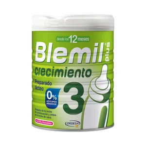BLEMIL Plus 3 Preparado lacteo en polvo (3) de crecimiento sin azúcares añadidos, a partir de los 12 meses 800 g.