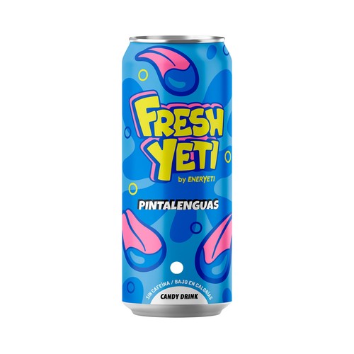 FRESHYETI Bebida refrescante pintalengua lata 50 cl.