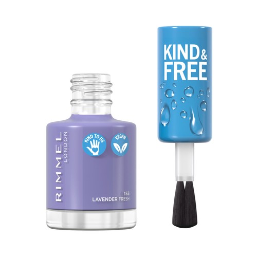 RIMMEL Kind & free tono 153 Lavender light Laca de uñas a base de plantas, 8 ml.