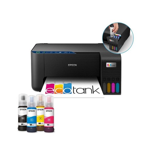 Impresora multifunción EPSON Ecotank ET-2860 con depósito de tinta, WiFi, doble cara.