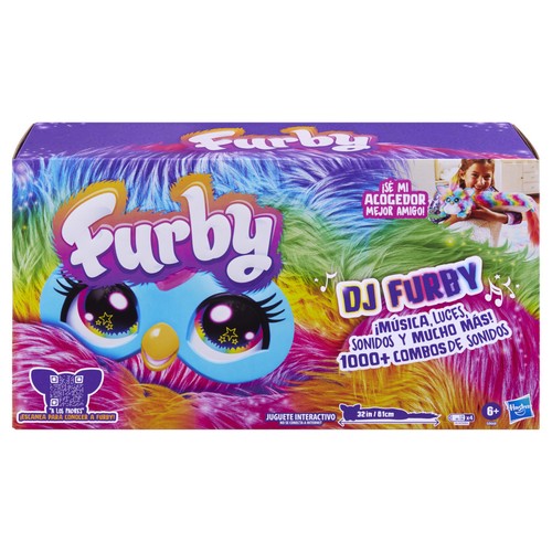 Peluche interactivo Furby Dj Rainbow con luces y sonido +6 Años. HASBRO.