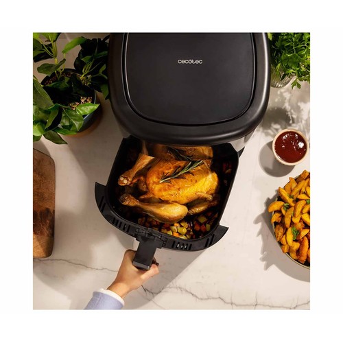 Freidora de aire CECOTEC Cecofry Bombastik 6000, 1700W, capacidad 6L, temporizador, pantalla táctil, control táctil, 12 programas.