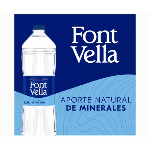 FONT VELLA Agua mineral botella de 1,5 l.