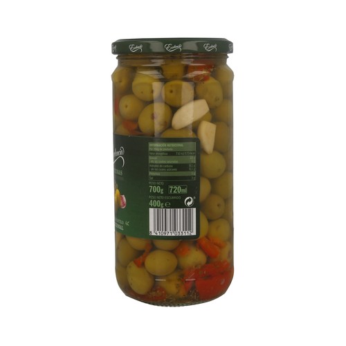 EXCELENCIA Frasco aceitunas deshuesadas aliñadas 330 g.
