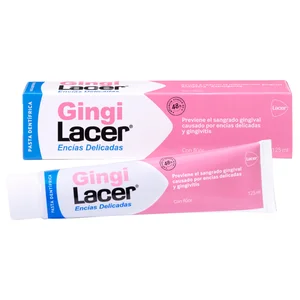 GINGI LACER Pasta de dientes con flúor, para encías delicadas GINGI LACER 125 ml.