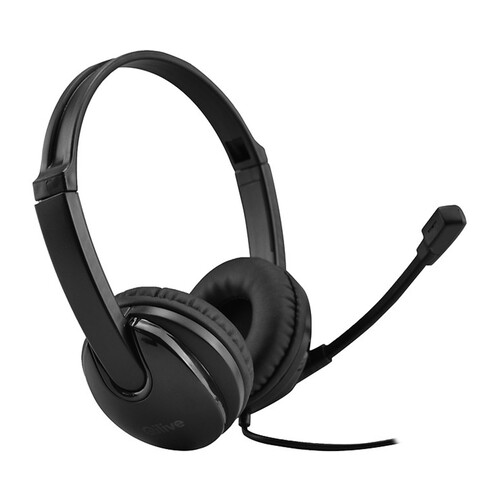 Auriculares tipo diadema QILIVE para PC, con micrófono, control de volumen, conexión a Jack 3,5mm.