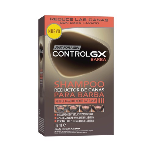 JUST FOR MEN Champú colorante para barba JUST FOR MEN Control gx 118 ml.
