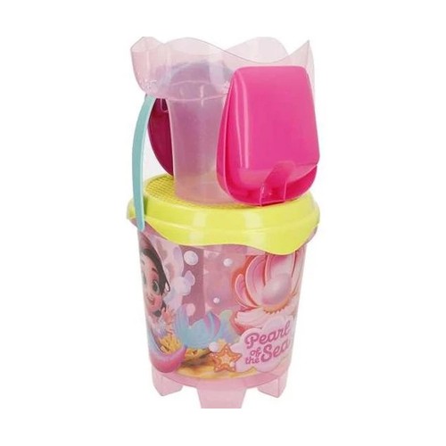 Cubo de playa en forma de castillo perla de mar, 18cm de diámetro, COLORBABY.