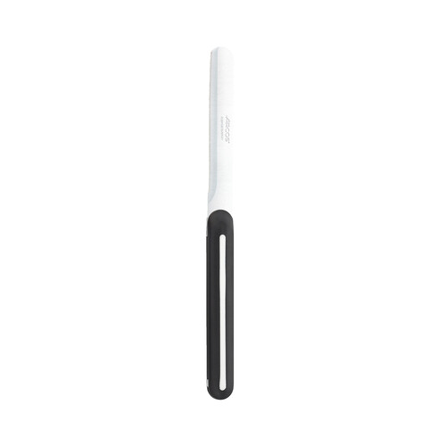 Cuchillo de mesa perlado con mango de plástico negro y blanco, ARCOS.