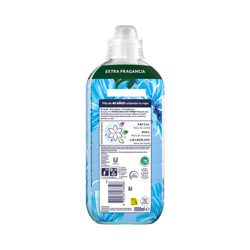 MIMOSÍN Azul vital Suavizante concentrado con potenciadores de la fragancia 1008 ml, 56 lavados.
