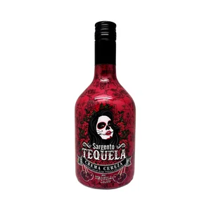SARGENTO TEQUELA Licor de crema de cereza con tequila y agave botella 70 cl.