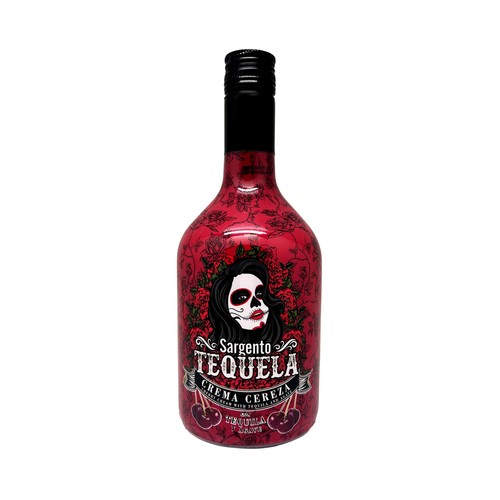 SARGENTO TEQUELA Licor de crema de cereza con tequila y agave botella 70 cl.