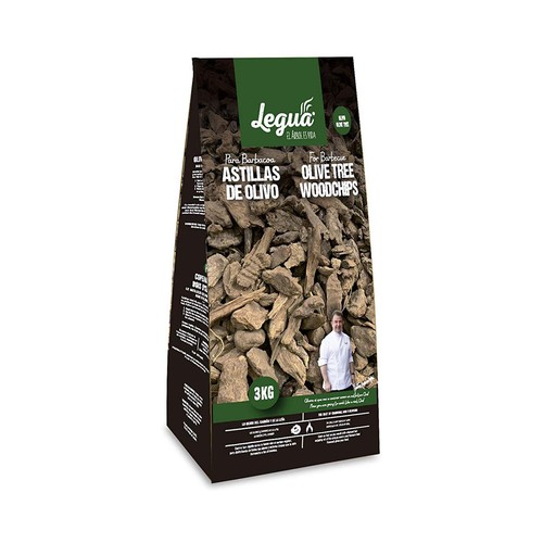 Astillas de olivo de 3kg para barbacoa, GARDENSERVICEZM.
