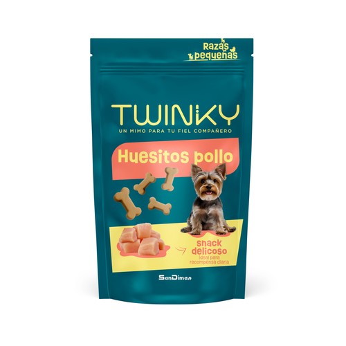 SANDIMAS Snacks para perros con sabor a pollo con forma de huesitos 60 g