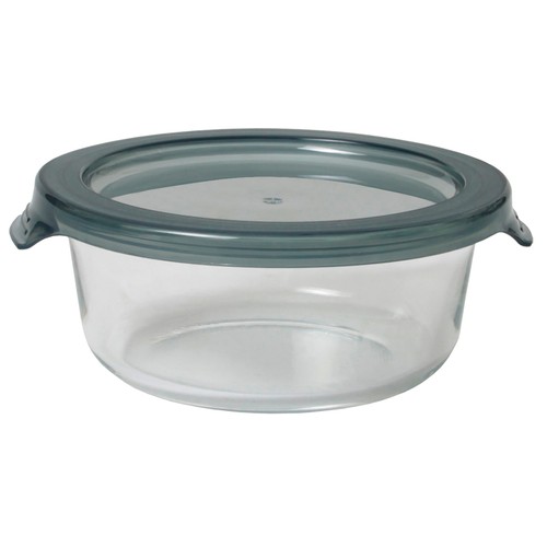 Recipiente hermético redondo de vidrio 0,40L., ACTUEL.