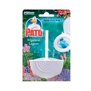 PATO Mystical lagoon Colgador de WC con 4 acciones (limpia, anti-cal, anti olor y agua azul).