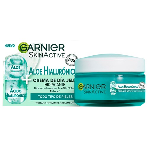 GARNIER Skin active Crema de día jelly con acción hidratante, para todo tipo de pieles 50 ml.
