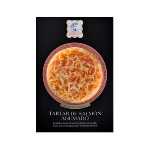 AHUMADOS DOMINGUEZ Tartar de salmón ahumado con salsa de aguacate 150 g. 