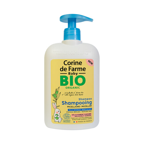 CORINE DE FARME Champú micelar con extracto de aceite de oliva bio CORINE DE FARME Baby bio 480 ml.