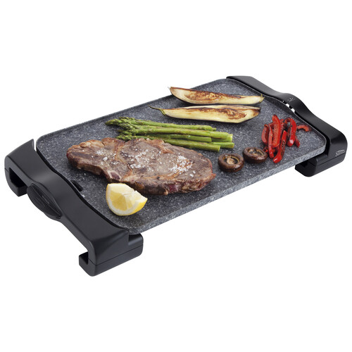 Plancha de asar JATA JT950, 2500W, superficie Pfluon Granite 46x28cm.