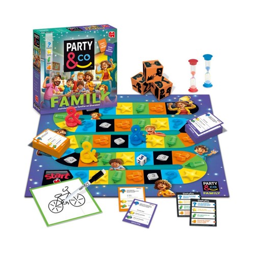Party & Co Family Juego de Mesa Multiprueba, JUMBO