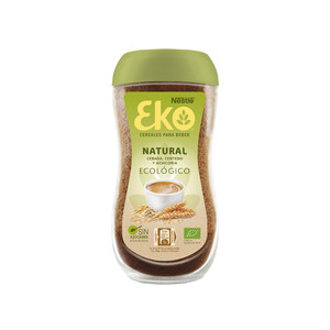 EKO Cereales solubles para beber, sin azúcares añadidos EKO Natural ecológico frasco de vidrio de 150 g.