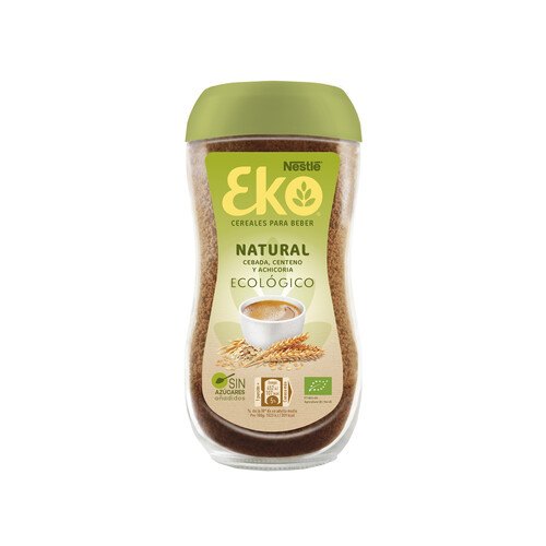 EKO Cereales solubles para beber, sin azúcares añadidos EKO Natural ecológico frasco de vidrio de 150 g.