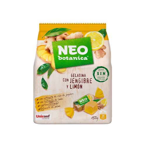 NEO Gelatina con jengibre y limón (caramelos) NEO BOTÁNICA 150 g.