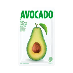 CNF Mascarilla facial hidratante con aguacate y agua glacial de Islandia.