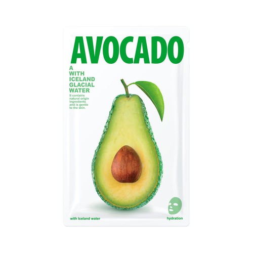 CNF Mascarilla facial hidratante con aguacate y agua glacial de Islandia.