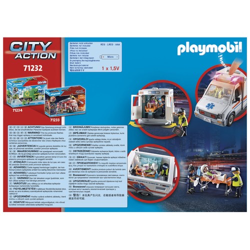 PLAYMOBIL City Action 71232, Ambulancia, 63 pcs +4 Años