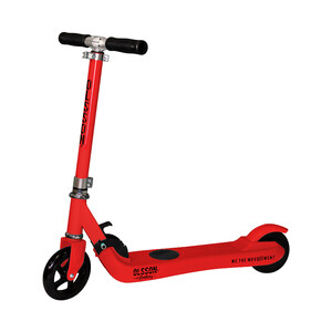 Patinete eléctrico infantil plegable Stroot color rojo con motor de 100W, velocidad máxima 6km/h, OLSSON AND BHOTHERS.