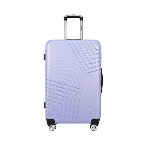 Maleta mediana rígida tipo trolley,Disco ABS, de 4 ruedas, 42X65X24cm, color lila , AIRPORT ALCAMPO.