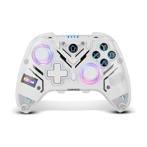 Gamepad gaming KROM Krystal, bluetooth 5.0, iluminación RGB.
