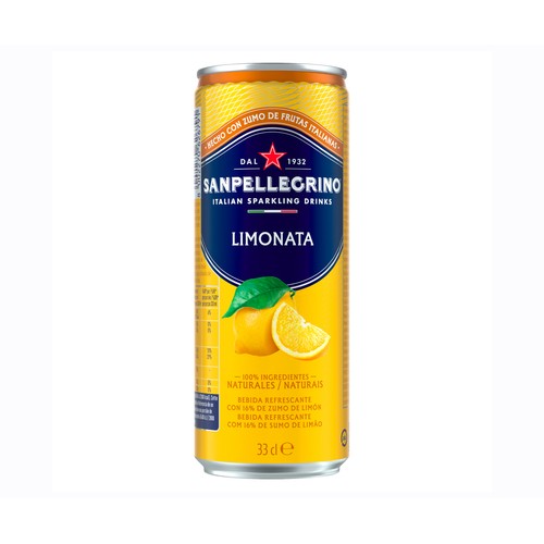 SAN PELLEGRINO Agua con gas y zumo de limon 330 ml.