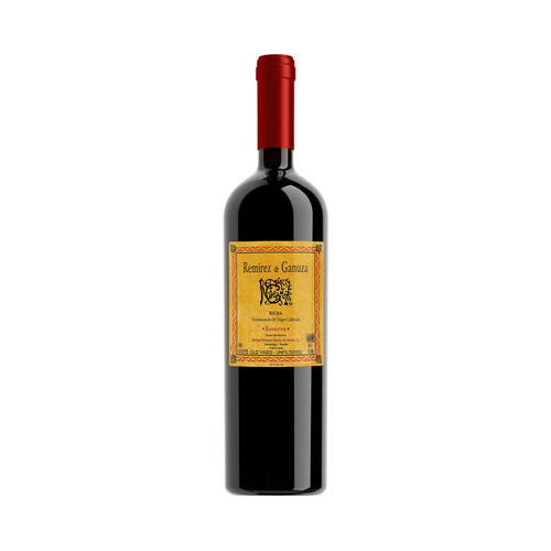 REMIREZ DE GANUZA Vino tinto reserva con D.O. Ca. Rioja botella de 75 cl.