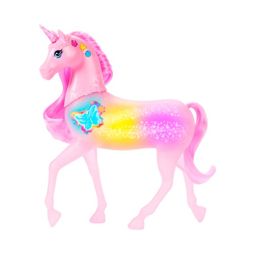 Barbie Unicornio Galopa y Brilla con 20 combinaciones de luces y sonidos +3 Años MATTEL