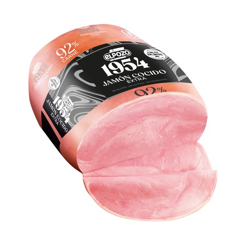EL POZO 1954 Jamón cocido extra procedente de jamones 100% nacionales cruce Duroc - Loncha fina 1 mm