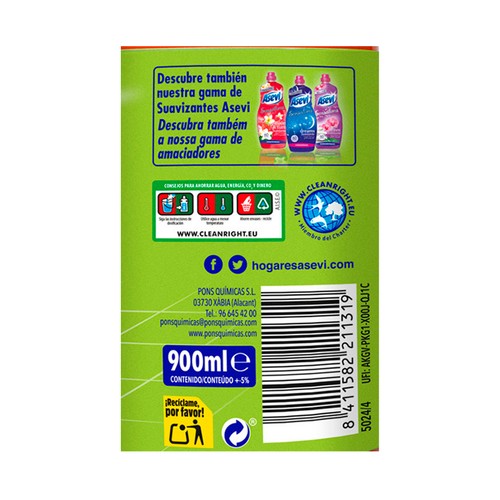 ASEVI Fregasuelos concentrado aroma naranja 900 ml.
