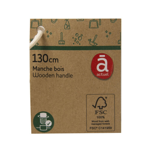 ACTUEL Palo de madera (fregonas, cepillos de barrer) ACTUEL 130 cm.