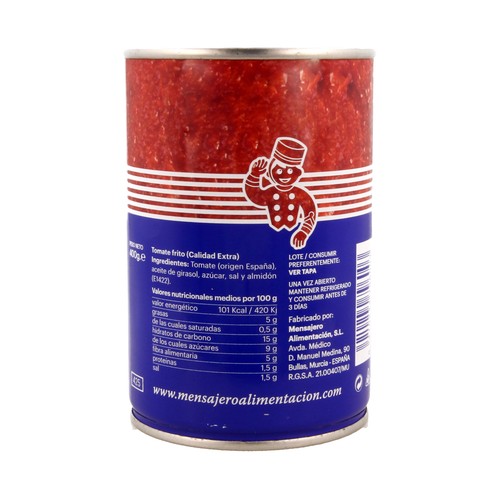MENSAJERO Tomate frito casero 400 g.