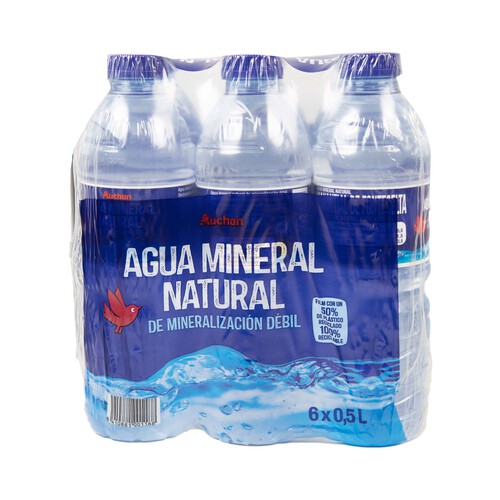 Agua mineral PRODUCTO ALCAMPO pack 6 x 50 cl.