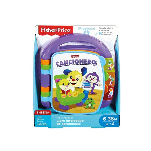 FISHER PRICE Libro interactivo de aprendizaje, juguete bebé +6 meses (MATTEL FRC69)