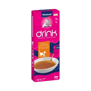 VITAKRAFT Drink Snack para gatos liquido, sabor a pollo y con taurina  5 uds 30 g.