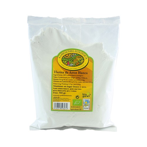 BIOGORET Harina de arroz blanca procedente de agricultura ecológica BIOGORET 500 gr,