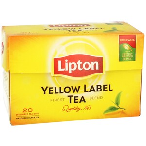 LIPTON Té yellow label LIPTON 20 uds. de 1,5 g.