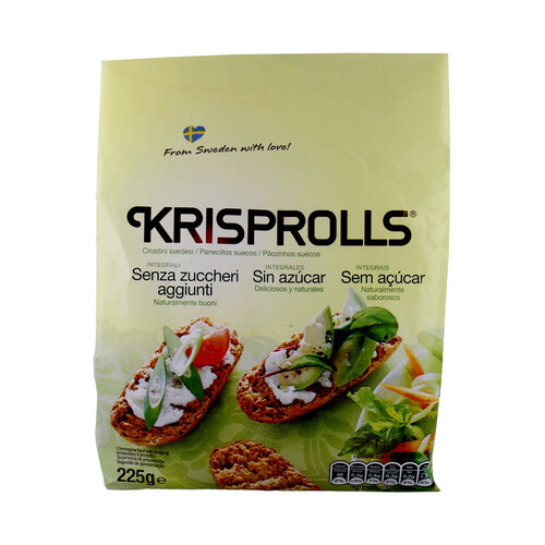 KRISPROLLS Panecillos suecos sin azúcares añadidos 225 g.